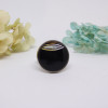 Bague ajustable en acier inoxydable avec cabochon