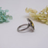 Bague ajustable en acier inoxydable avec des rayures
