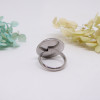 Bague ajustable en acier inoxydable avec des rayures