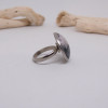 Bague ajustable pleine lune en acier inoxydable