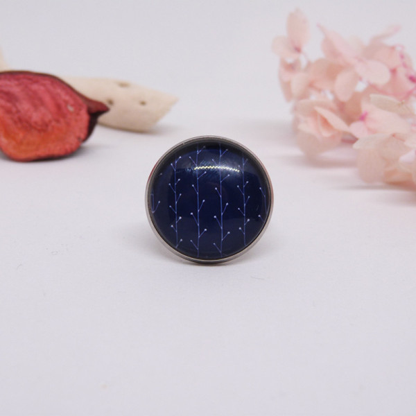 Bague ajustable bleue Enaura
