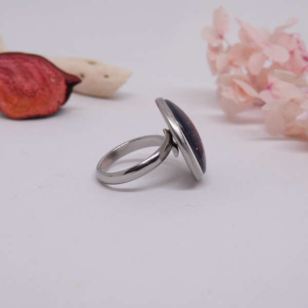 Bague ajustable bleue Enaura