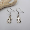 Boucles d'oreilles argentées tête de mort