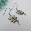 Boucles d'oreilles argentées fée