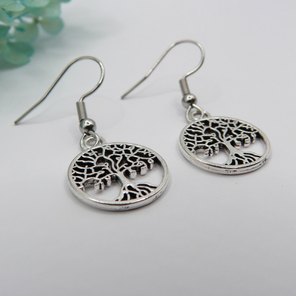 Boucles d'oreilles arbre de vie