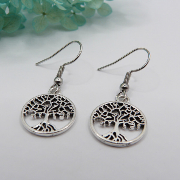 Boucles d'oreilles arbre de vie