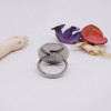 Bague ajustable en acier inoxydable avec rayures